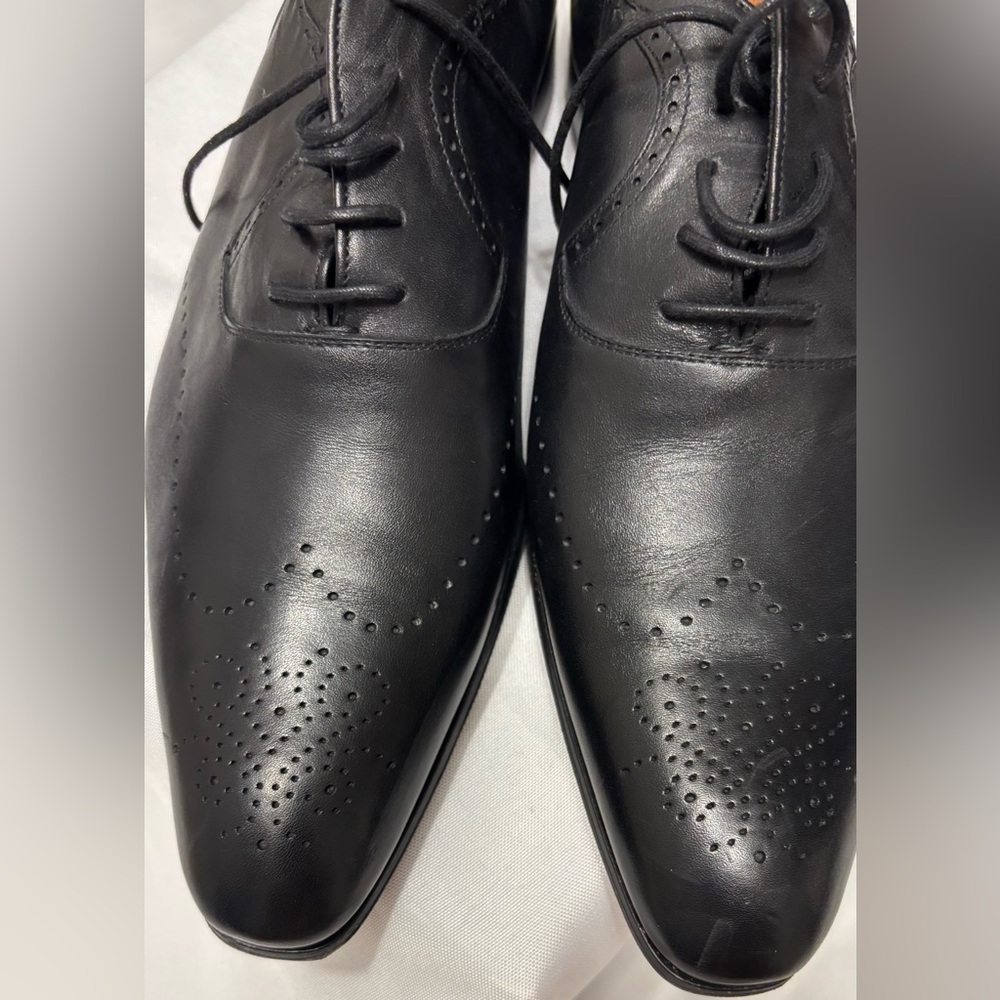 Elegant Black Leather Men's Oxfords - Picture 3 of 12